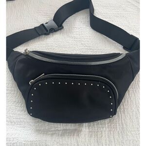 Fashion Nova Black Crossbody Bag with Studded Accents
